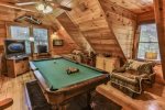 The Pool Table In The Loft Area